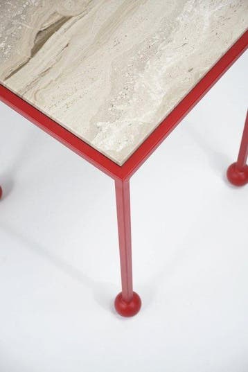 DFlab Studio - Middentafel - Orbit - Staal, Carrara marmer -