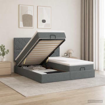 vidaXL Ottoman bed met matras met hoofdeinde 2 st, Huis en Inrichting, Slaapkamer | Bedden, Verzenden, Nieuw