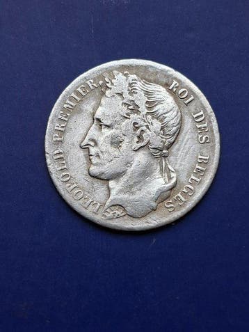België. Leopold I. 1/2 Franc 1834 (Variant met lang, Timbres & Monnaies, Monnaies | Pays-Bas