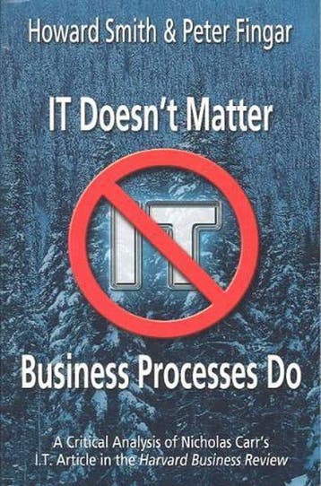 It Doesnt Matter--Business Processes Do 9780929652351, Verzenden, Zo goed als nieuw, Howard Smith