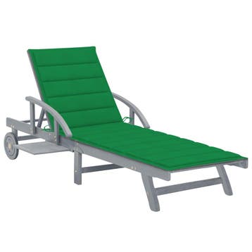 vidaXL Ligbed met kussen massief acaciahout, Verzenden, Nieuw