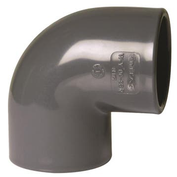 Pvc bocht 50mm 90 graden PN16 (Pvc materiaal), Verzenden, Nieuw