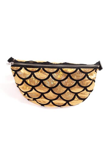 KIMU® Heuptasje Mermaid Goud Fanny Pack Zeemeermin Schubben, Ophalen of Verzenden, Nieuw