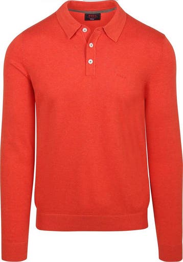 NZA Longsleeve Knitted Polo Rood maat Maat 52/54 (L) Heren, Verzenden