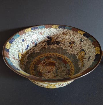 Bol - Métal - Cloisonné chinois kom.