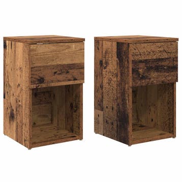 vidaXL Bedkast 2 st Oud hout 29 x 31,5 x 49 cm Bewerkt hout, Verzenden, Nieuw