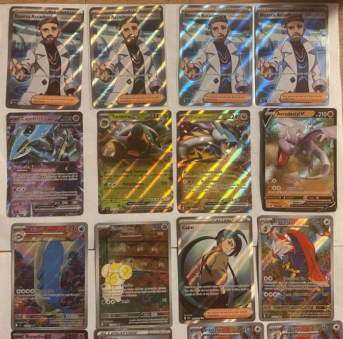 17 Card - Pokémon AR/ex/V – Braviary x4, Turum x4 – IT, Hobby en Vrije tijd, Verzamelkaartspellen | Pokémon