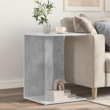 vidaXL Bijzettafel Beton Grijs 45 x 40 x 62,5 cm Bewerkt, Verzenden