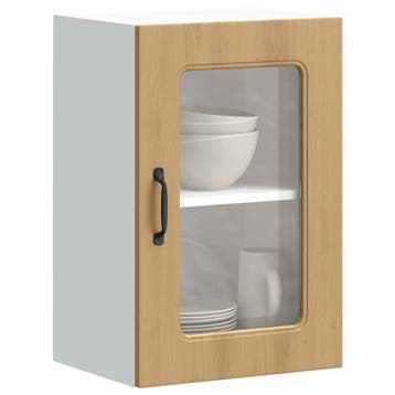 vidaXL Keukenbovenkast met glazen deur Kalmar bewerkt hout, Verzenden, Nieuw