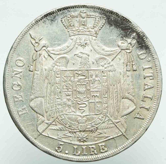 Italië, Koninkrijk (Napoleontisch) Napoléon I (1804-1814). 5, Timbres & Monnaies, Monnaies | Europe | Monnaies non-euro