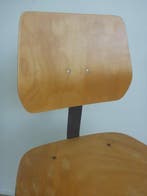Chaise - Bois, acier et plastique - chaise datelier