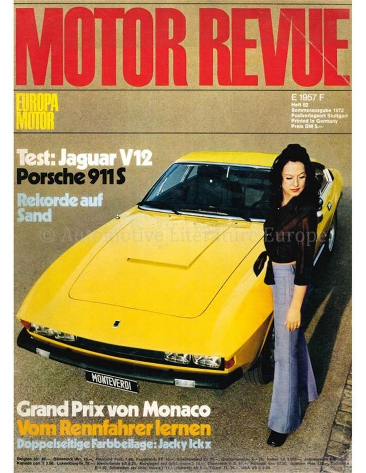 1972 MOTOR REVUE MAGAZINE 82 DUITS, Boeken, Auto's | Folders en Tijdschriften