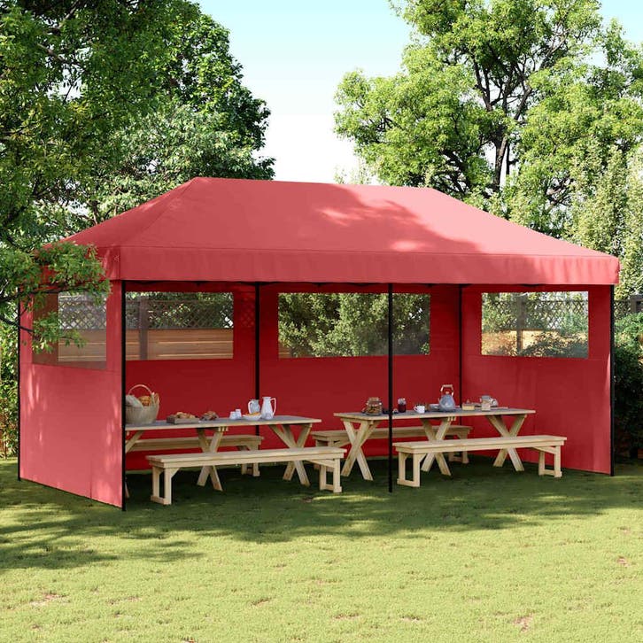 vidaXL Partytent inklapbaar pop-up met 3 zijwanden, Tuin en Terras, Partytenten, Nieuw, Verzenden