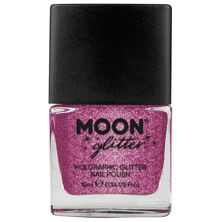 Moon Glitter Holographic Nail Polish Pink 14ml, Hobby & Loisirs créatifs, Articles de fête, Envoi
