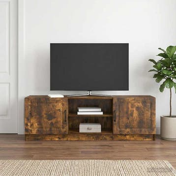 vidaXL TV Kast Gerookt eiken 150 x 31 x 47 cm Bewerkt hout, Verzenden