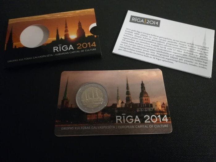 Letland. 2 Euro 2014 Riga - European Capital of Culture, Postzegels en Munten, Munten | Europa | Niet-Euromunten