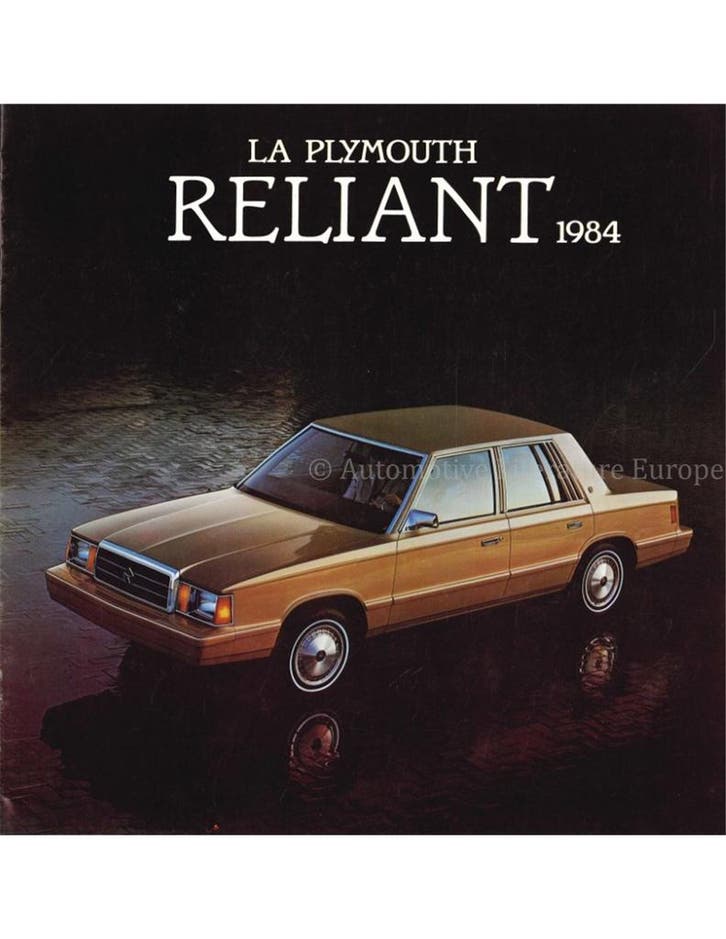 1984 PLYMOUTH RELIANT BROCHURE FRANS (CA), Boeken, Auto's | Folders en Tijdschriften, Ophalen of Verzenden