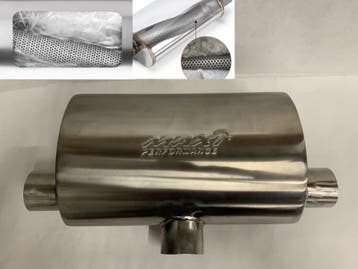 MAX Ultra Straight Flo Performance rvs uitlaat demper 2,5, Ophalen of Verzenden