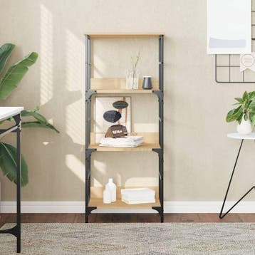 vidaXL Boekenrek 50x33x117,5 cm bewerkt hout sonoma, Huis en Inrichting, Verzenden, Nieuw