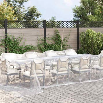 vidaXL Doorzichtig zeildoek met zeilringen 4x6 m, Verzenden, Nieuw