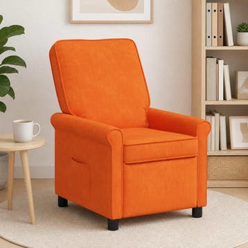vidaXL Ligstoel Oranje 69 x 95 x 101 cm Stof, Verzenden, Nieuw