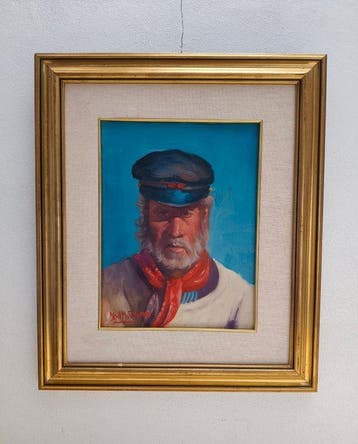 M. Del Mastro (XX) - Ritratto di vecchio marinaio (Old