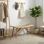 vidaXL Tuinbank Naturel 110 x 45 x 50 cm Bamboe, Tuin en Terras, Tuinsets en Loungesets, Verzenden, Nieuw