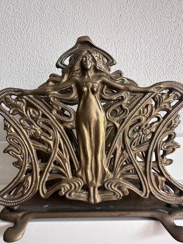 Porte-lettres - Laiton doré - Porte-lettres de style Art