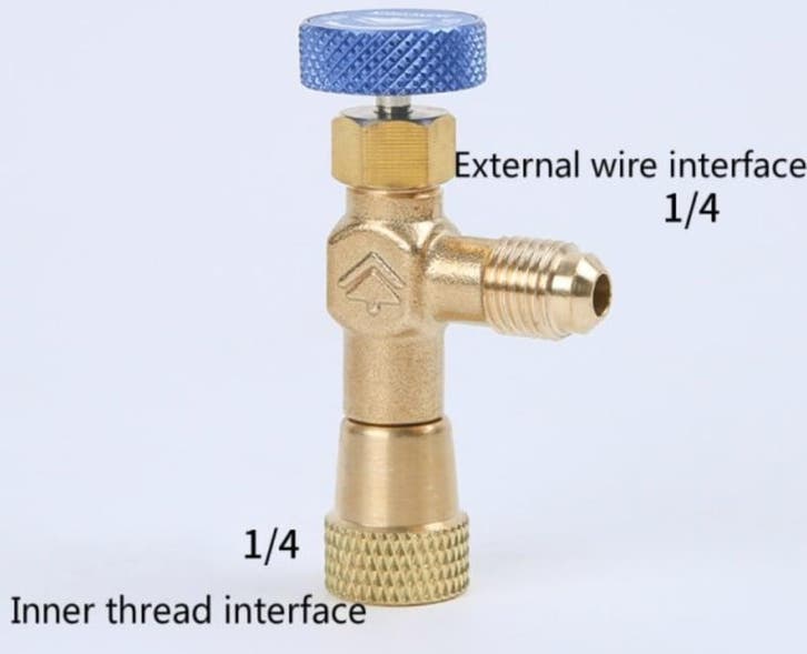 Meetventiel  servicekraan met schrader afsluiting 1/4 - 1/4,, Autos : Pièces & Accessoires, Climatisation & Chauffage, Envoi