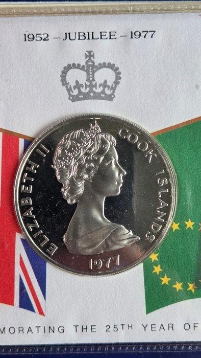 Cookeilanden. 25 Dollars 1977 (Zonder minimumprijs), Postzegels en Munten, Munten | Europa | Niet-Euromunten