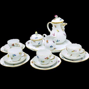 Meissen - Mokka - Service à café pour 6 personnes (16) -