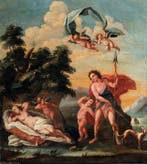 Scuola Romana (XVII) - Venere e Adone