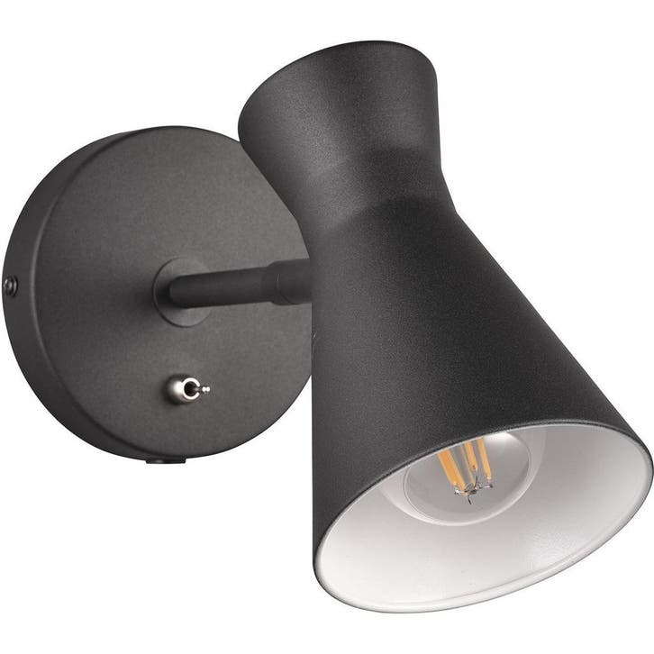 Moderne LED Wandlamp Mat Zwart - Metalen Vloerlamp & LED Lam, Maison & Meubles, Lampes | Appliques, Envoi