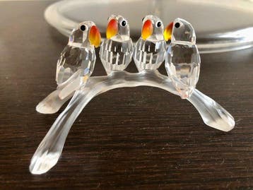 Swarovski - Figuur - Baby Lovebirds 199123 - Box - Kristal