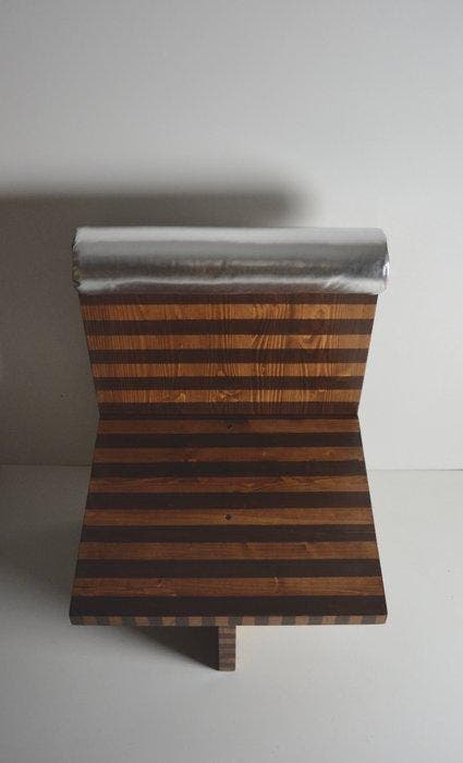Studio Greca - Fauteuil - Ettore, ode moderniste - Bois,, Antiquités & Art, Art | Objets design