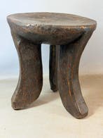Antique three-legged stool is handmade in the Jimma region -