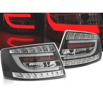 FEUX ARRIÈRE POUR AUDI A6 C6 04-08 BERLINE LED NOIR 7PIN, Verzenden