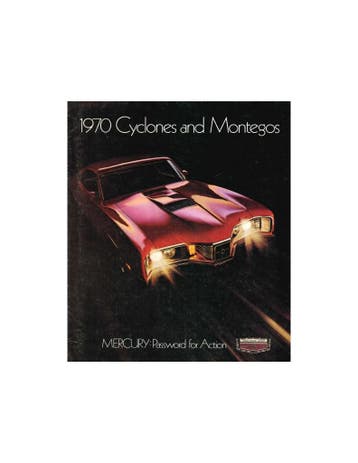 1970 MERCURY CYCLONE | MONTEGO BROCHURE ENGELS (USA), Nieuw