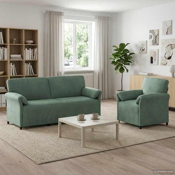 vidaXL bank / zetelstel 2 st Zeegroen Fluweel, Huis en Inrichting, Zetels | Zetels, Verzenden, Nieuw