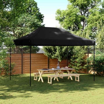 vidaXL Partytent 279 x 410 x 315 cm Zwart Oxford Stof, Verzenden, Nieuw