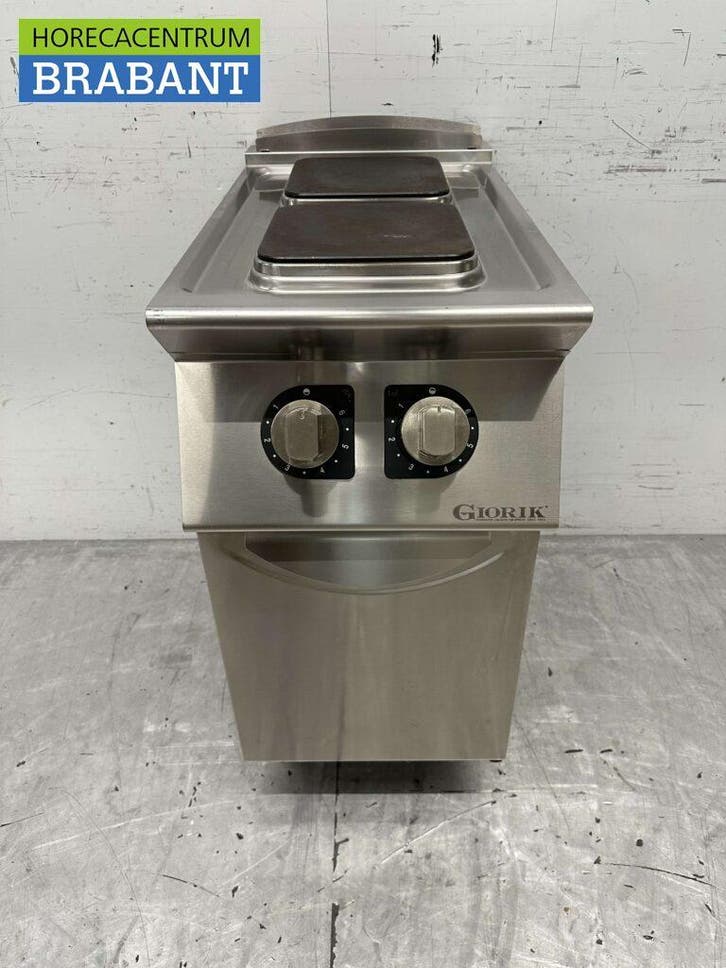 RVS Giorik Elektrisch fornuis kookplaat 2 pitten 400V Horeca, Articles professionnels, Horeca | Équipement de cuisine, Enlèvement ou Envoi