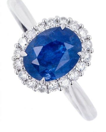 Zonder minimumprijs - Ring - 14 karaat Witgoud - 2.26ct. tw.
