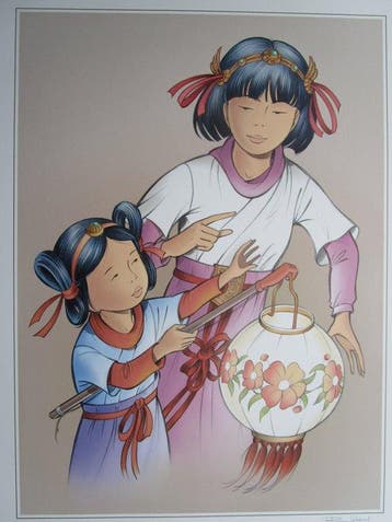 Yoko Tsuno - Gesigneerde offset prent - Yoko Tsuno en Roosje, Livres