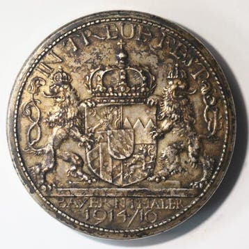 Duitsland. Silver Medallic Box Taler or Schraubtaler 1914 -