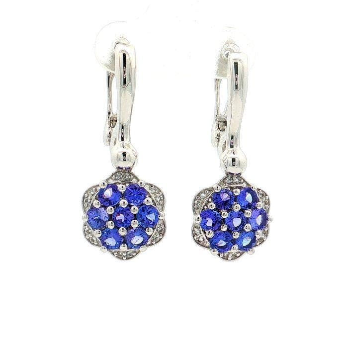 Zonder minimumprijs - Oorbellen Zilver - 2.22ct. tw., Bijoux, Sacs & Beauté, Boucles d'oreilles