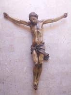 Beeldje - Cristo in legno del 1500 - Polychroom hout