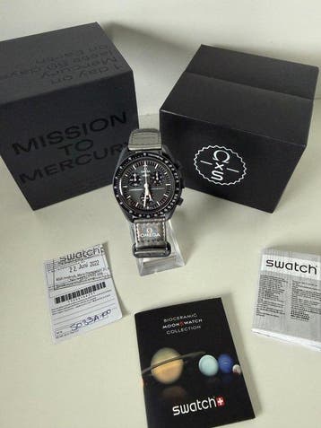 Omega x Swatch - Mission to the Mercury, MoonSwatch - Sans, Nieuw