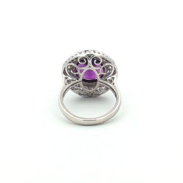 Zonder minimumprijs - Ring Zilver - 8.22ct. tw. Amethist -, Nieuw
