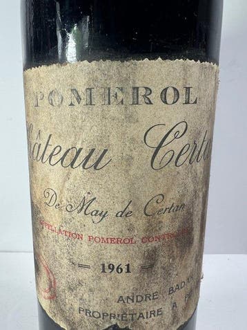 1961 Chateau Certan de May (unknown bottler) - Pomerol - 1, Verzamelen, Nieuw