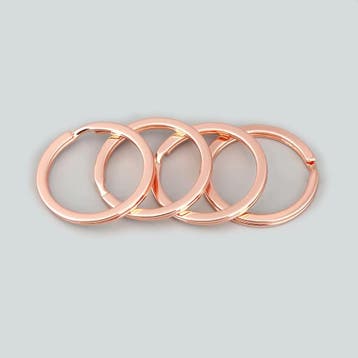 Metalen sleutelring (22-28 mm, kleur 4: rosegoud), Verzenden, Nieuw
